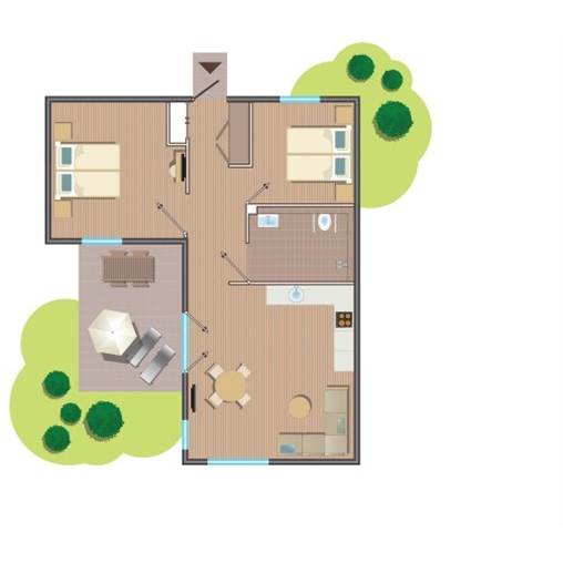 Premium cottage wheelchair friendly AG1412 at Park Allgäu